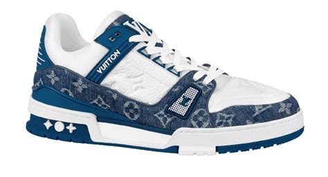 louis vuitton trainer monogram denim.